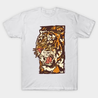 Tiger Illustration Modern Style Big Cat T-Shirt